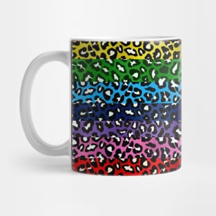Rainbow Stripes Leopard Print Spots Mug